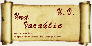 Una Varaklić vizit kartica